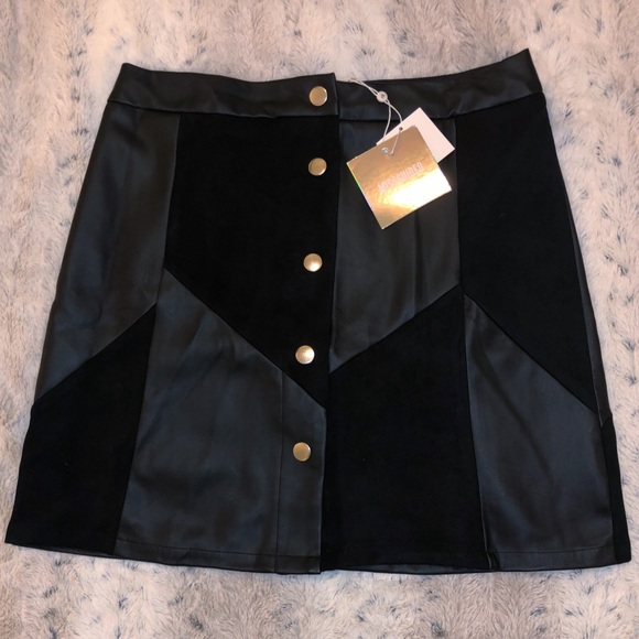 Missguided Dresses & Skirts - Vegan Leather/Suede Skirt. By Missguided